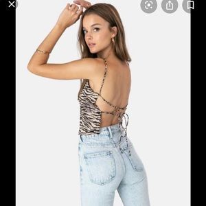 BRAND NEW BACKLESS TIGER TANK TOP